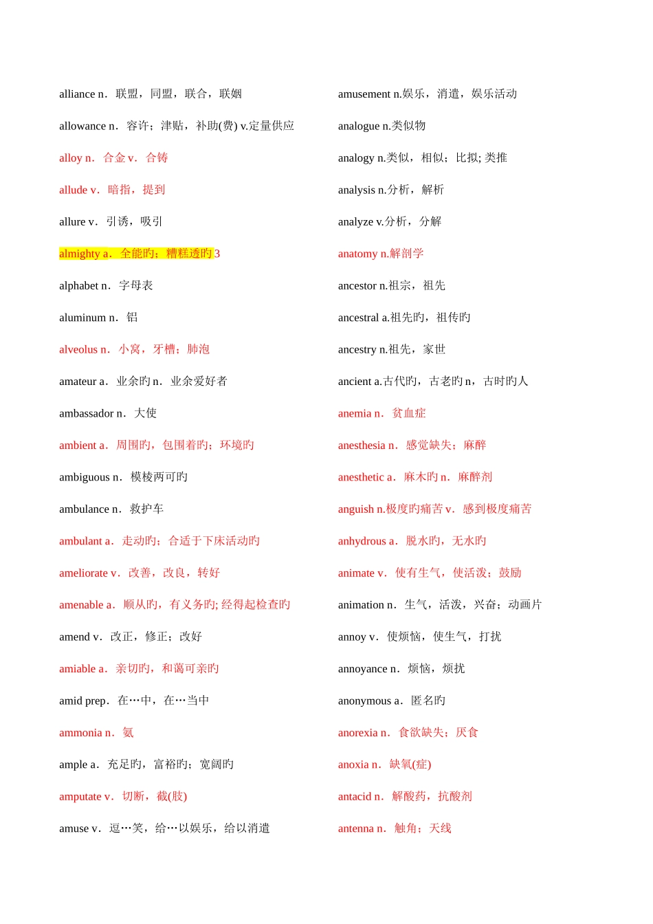 2025年考博英语词汇总表词汇_第2页