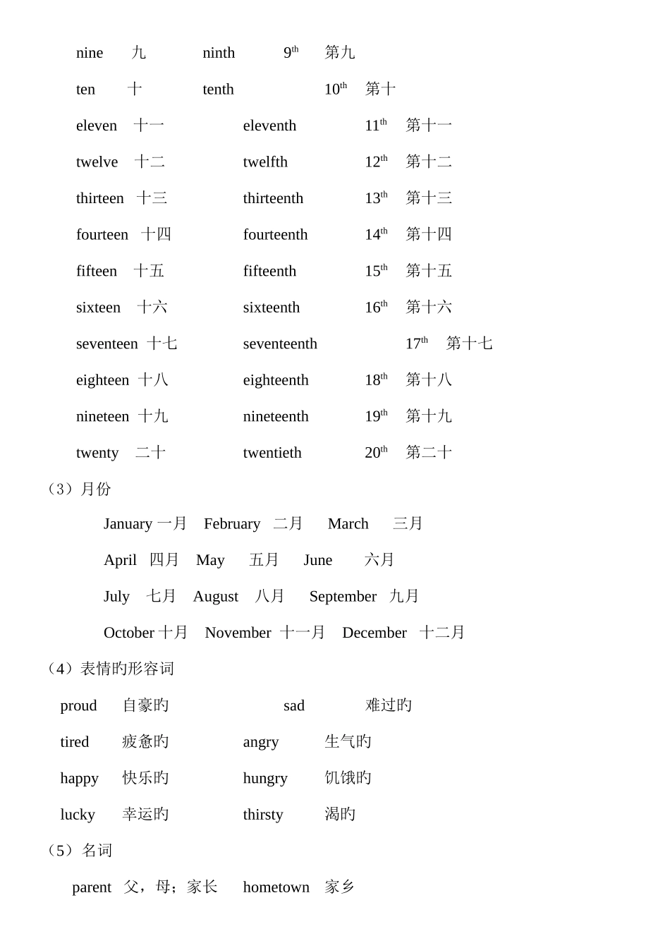 2025年新闽教版小学英语五年级知识点归纳_第2页