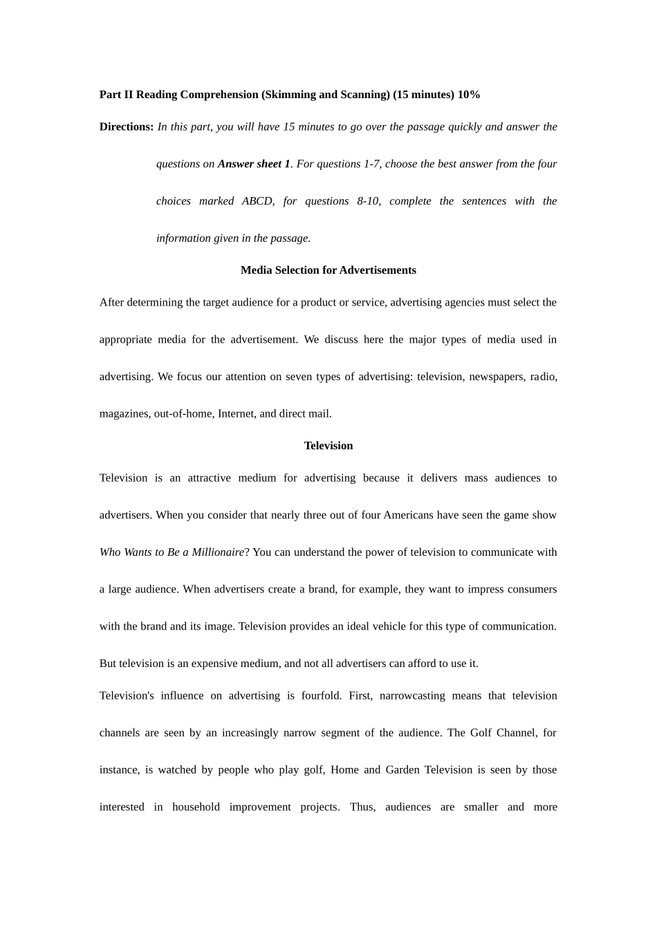 2025年月英语四级真题详细答案_第2页