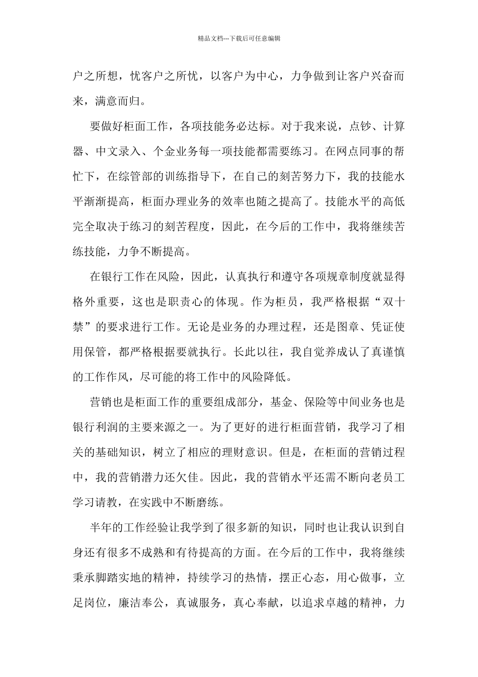 农行个人工作总结5篇_第2页