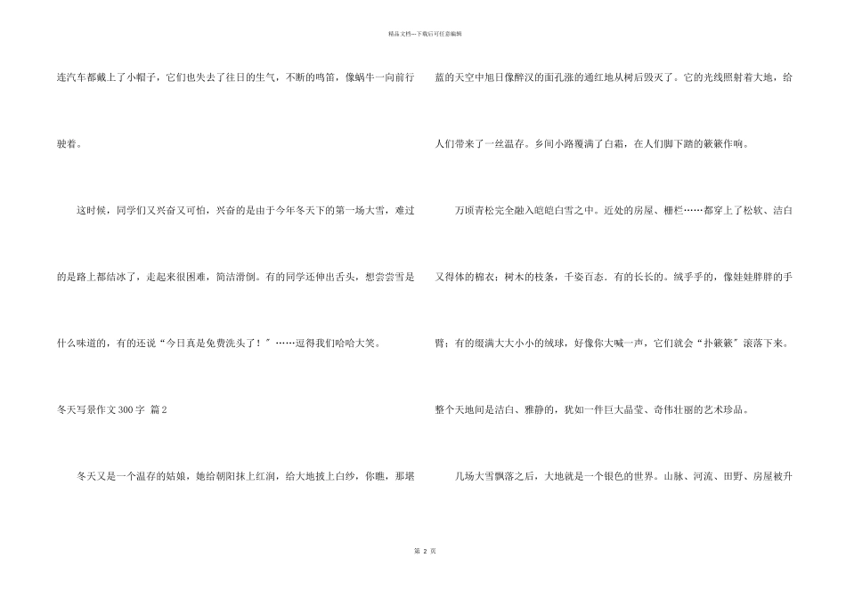 冬天写景300字合集8篇_第2页