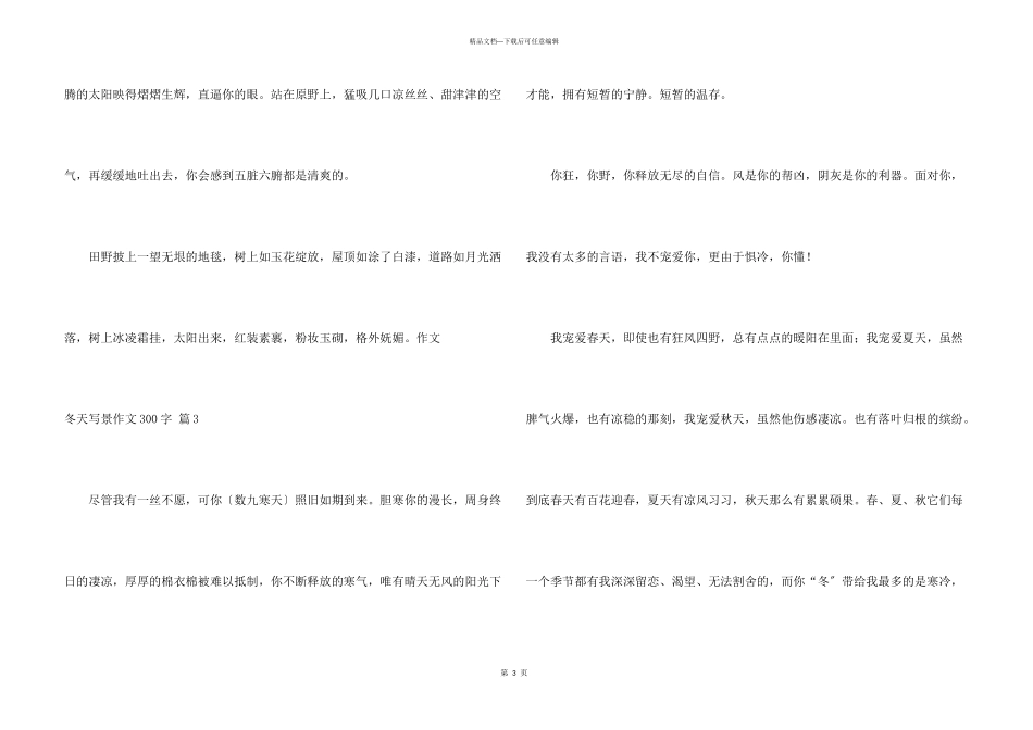 冬天写景300字合集8篇_第3页