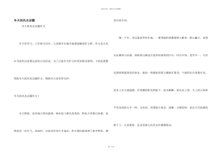 冬天的景色话题