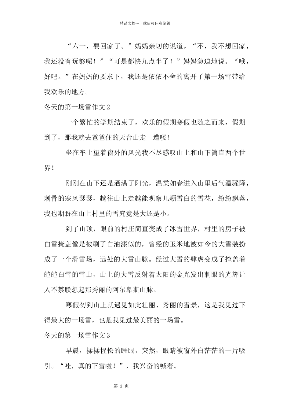 冬天的第一场雪_第2页