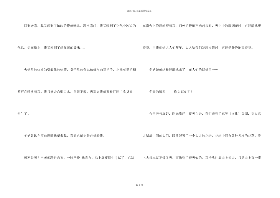 冬天的足迹500字_第3页