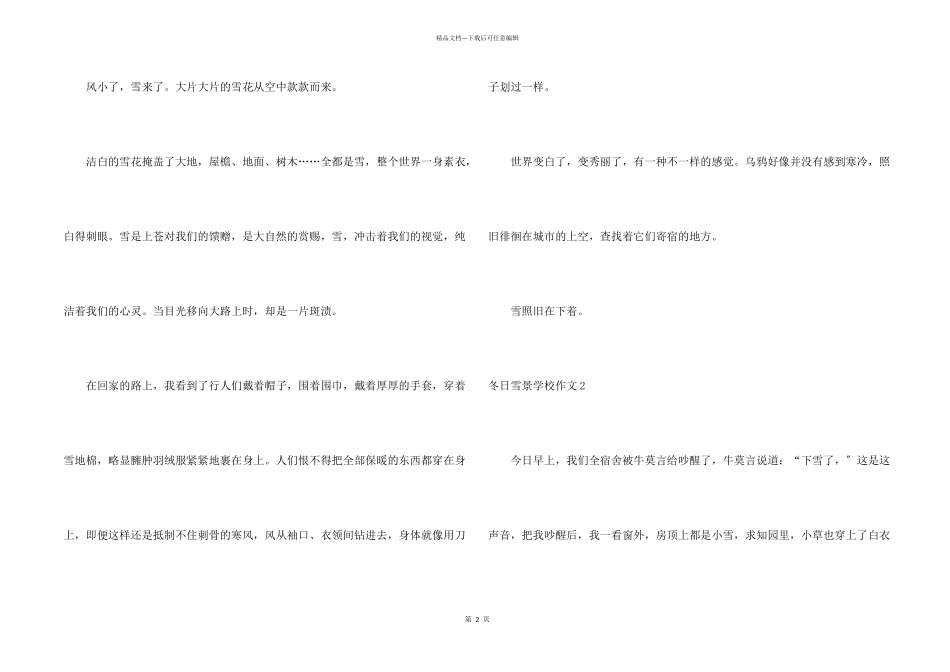 冬日雪景小学_第2页