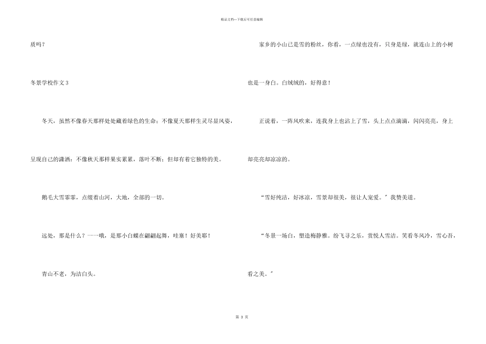 冬景小学(合集10篇)_第3页
