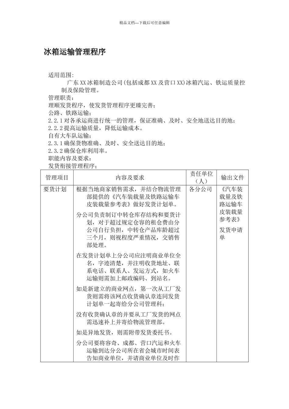 冰箱运输管理程序_第1页