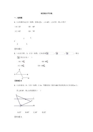 2025年平行线培优练习题及中考真题