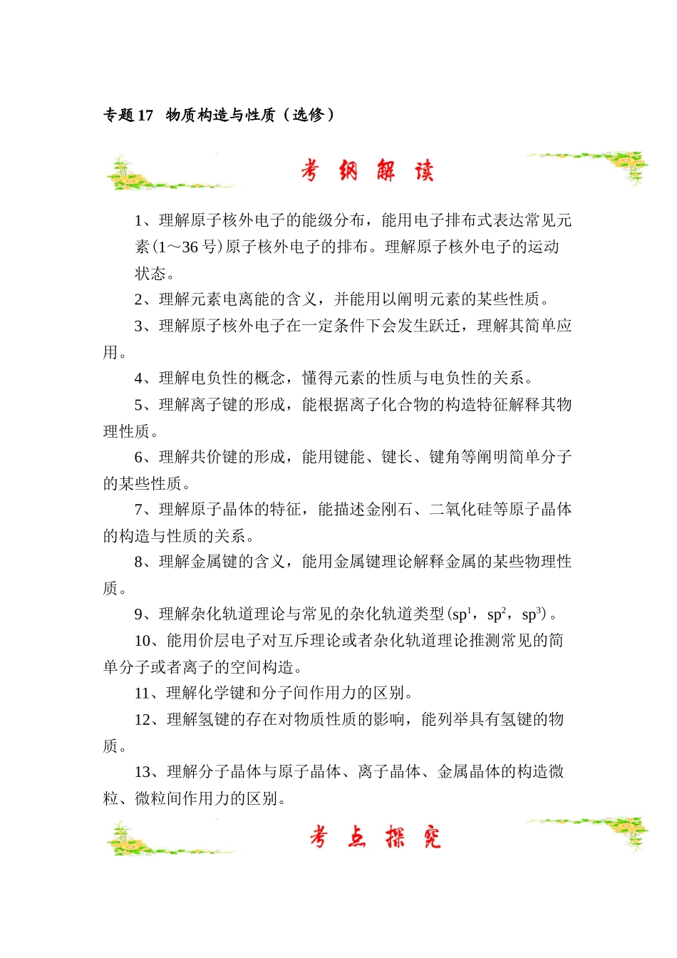 2025年高三化学知识点仿真模拟题专练_第1页