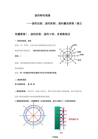 2025年波的特性知识点及练习干涉衍射等