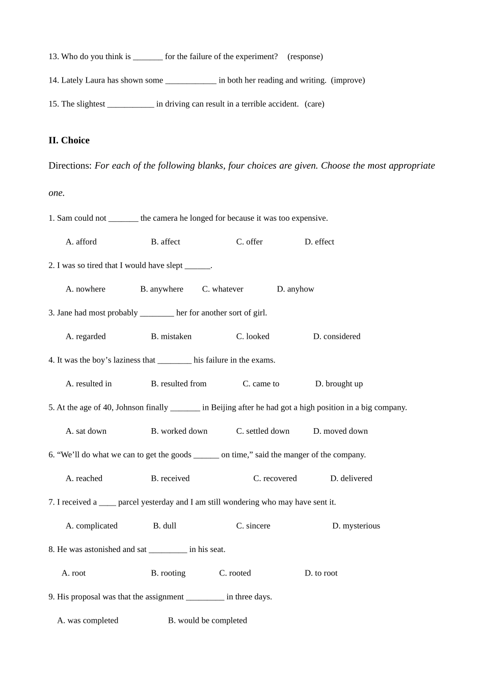 2025年成人高考专升本英语试题及答案_第2页