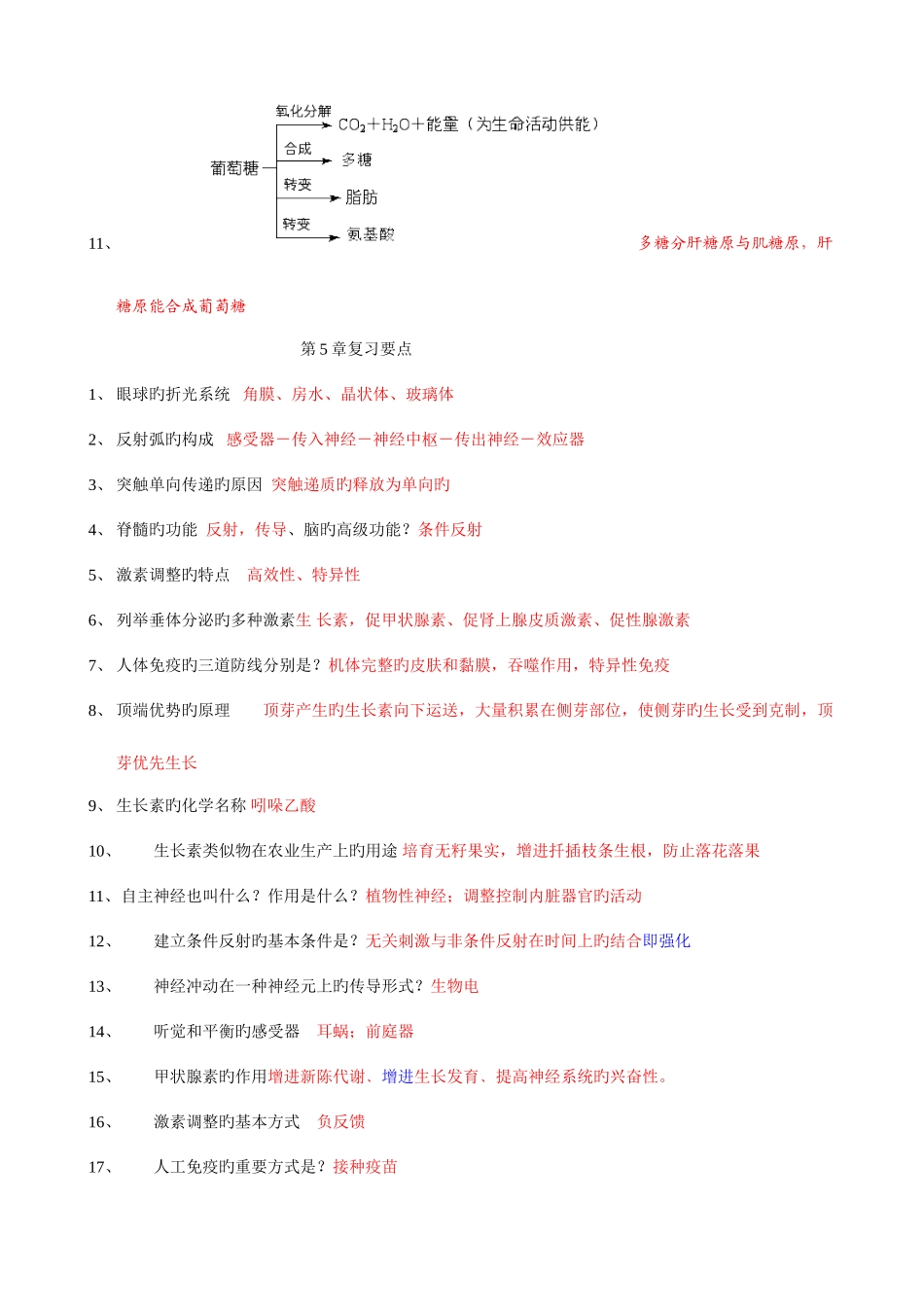 2025年生物高中生物会考知识点详细总结素材_第3页