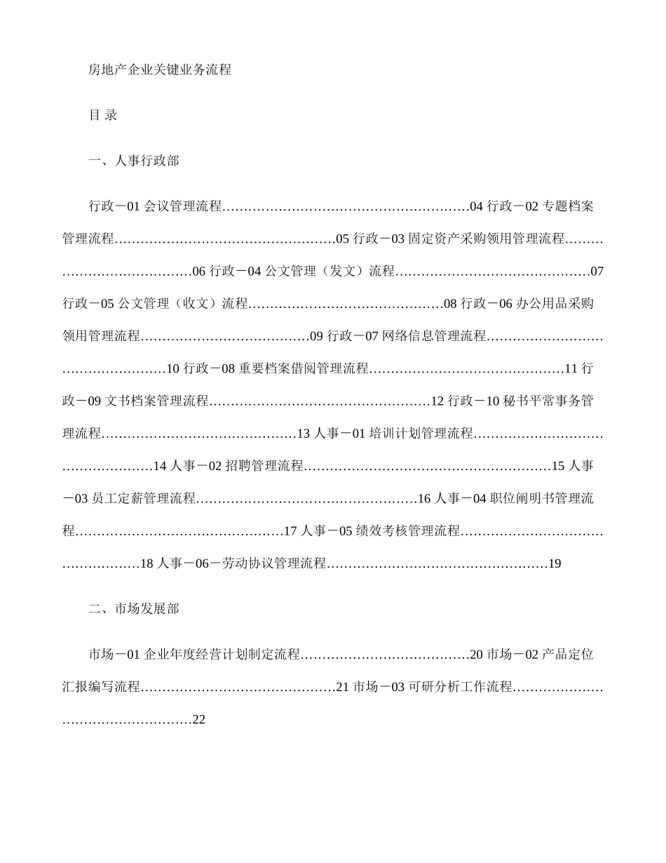 2025年房地产公司全套业务流程图解析_第1页