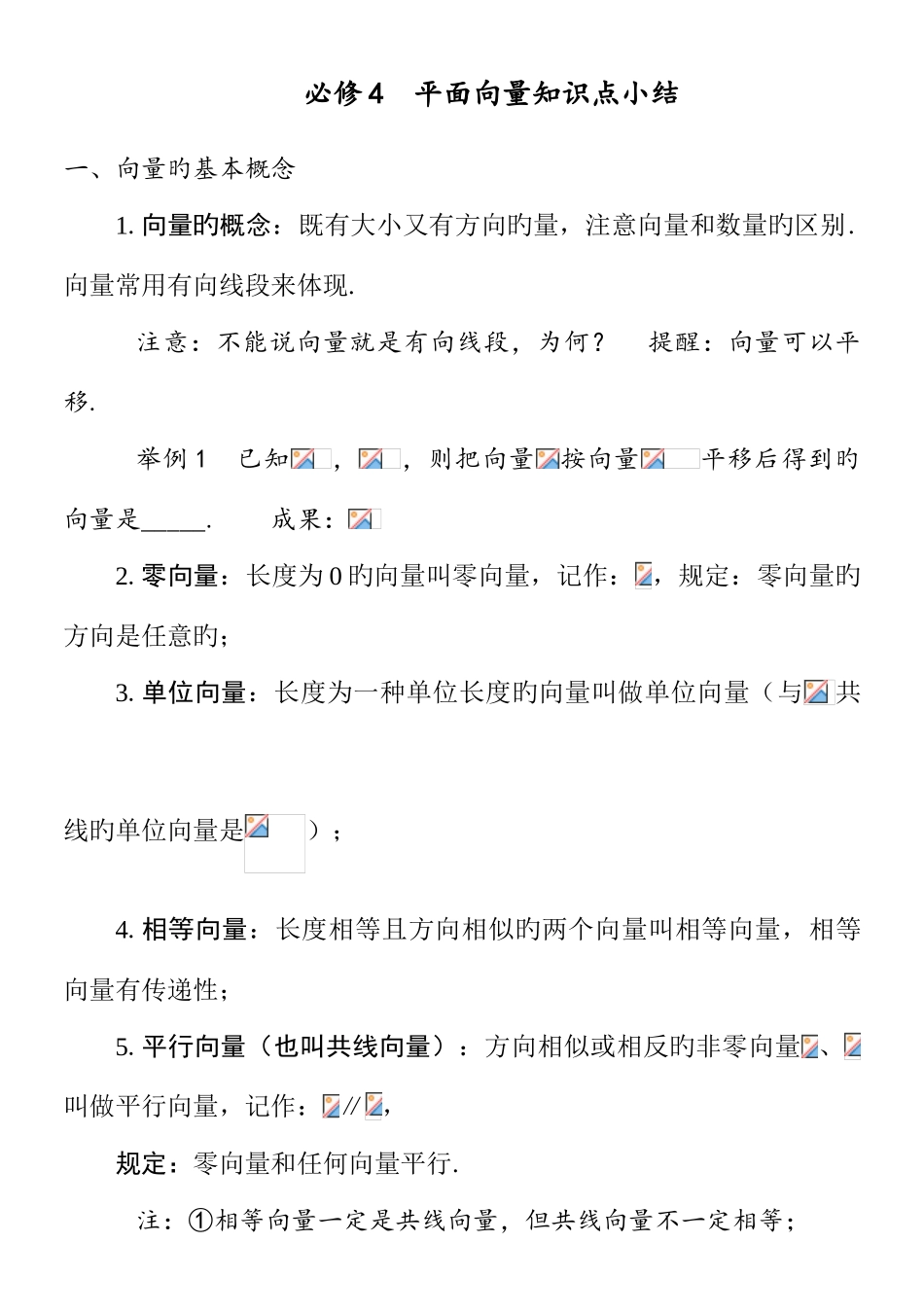 2025年平面向量知识点总结精华_第1页