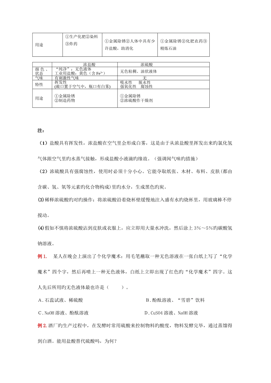 2025年常见的酸和碱知识点_第2页