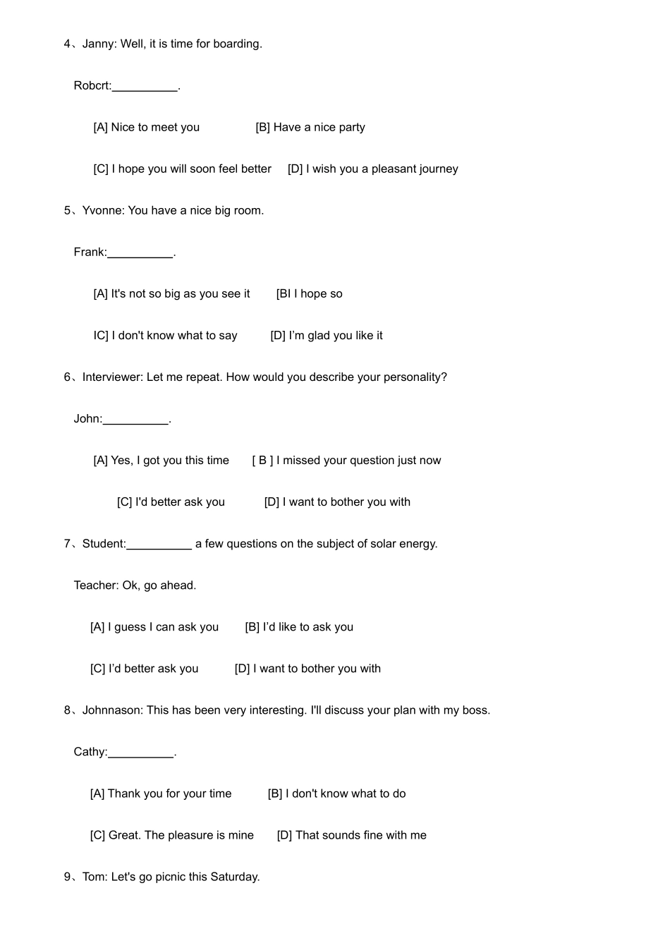 2025年广东省成人高等教育学士学位英语统考真题及答案_第2页