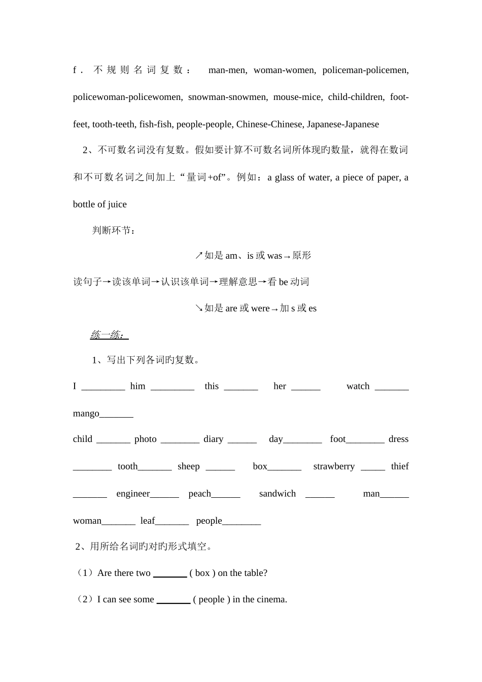 2025年广州版英语七年级上册第三单元知识点_第2页
