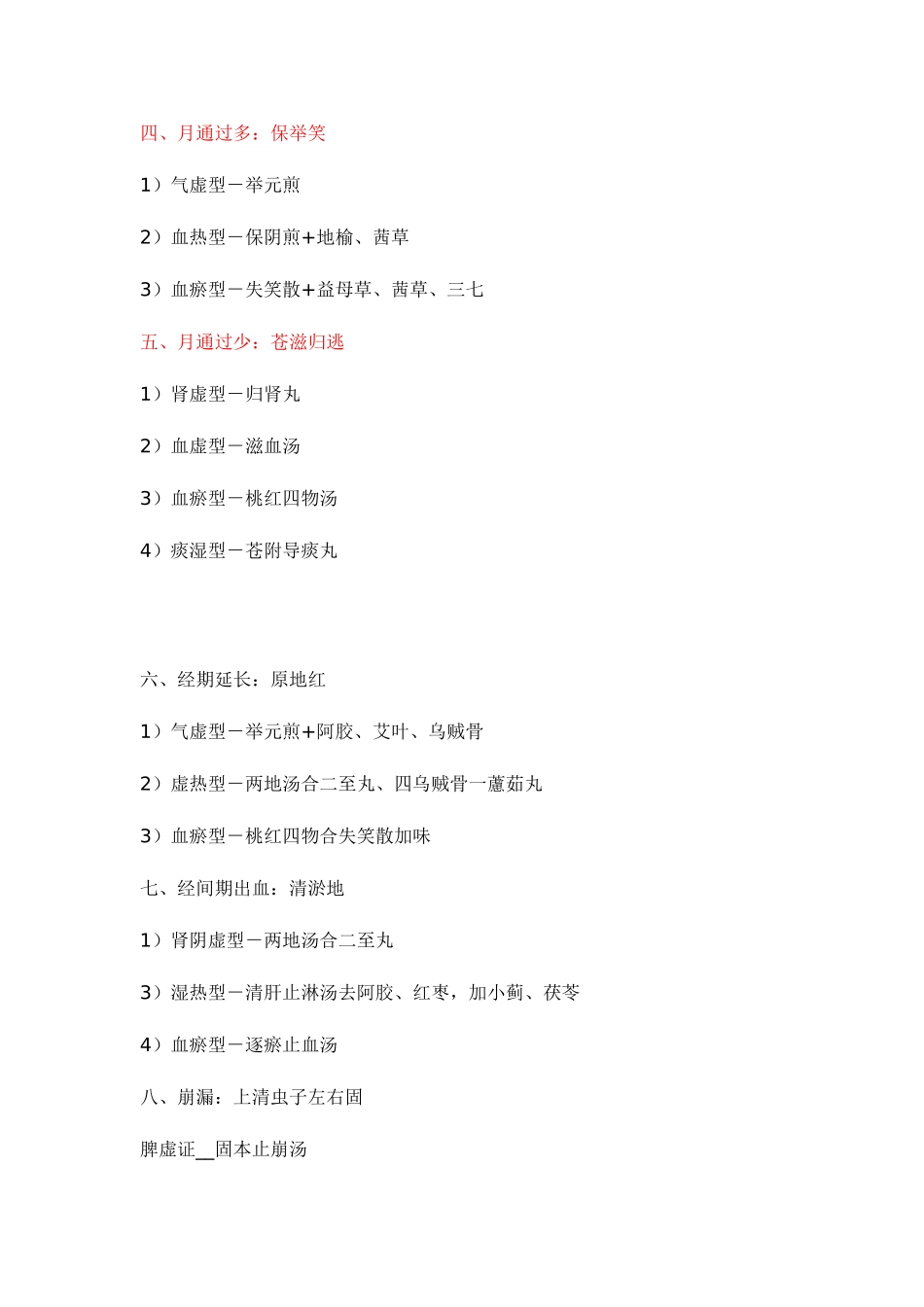 2025年执业医师中医妇科学精华快速记忆_第2页