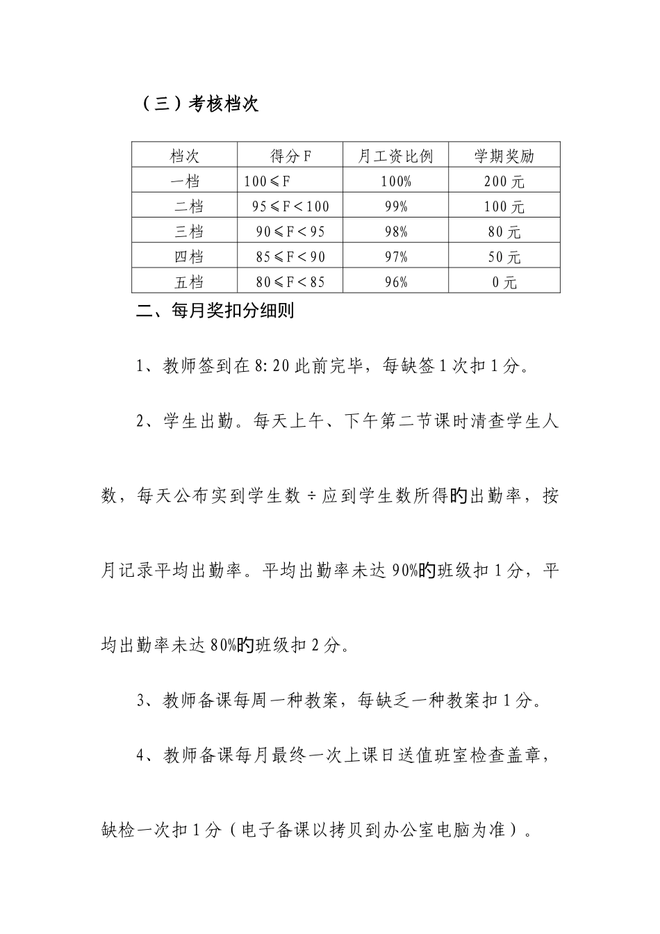 2025年慈利县青少年活动中心教师考评细则_第2页