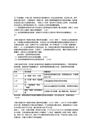 2025年高考政治考点精练专题20生活与哲学综合题学生版