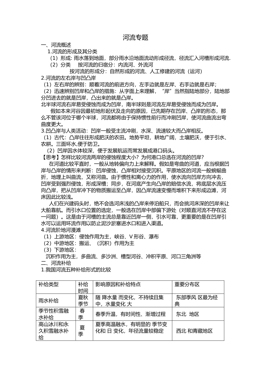 2025年河流专题知识点总结教学提纲_第2页