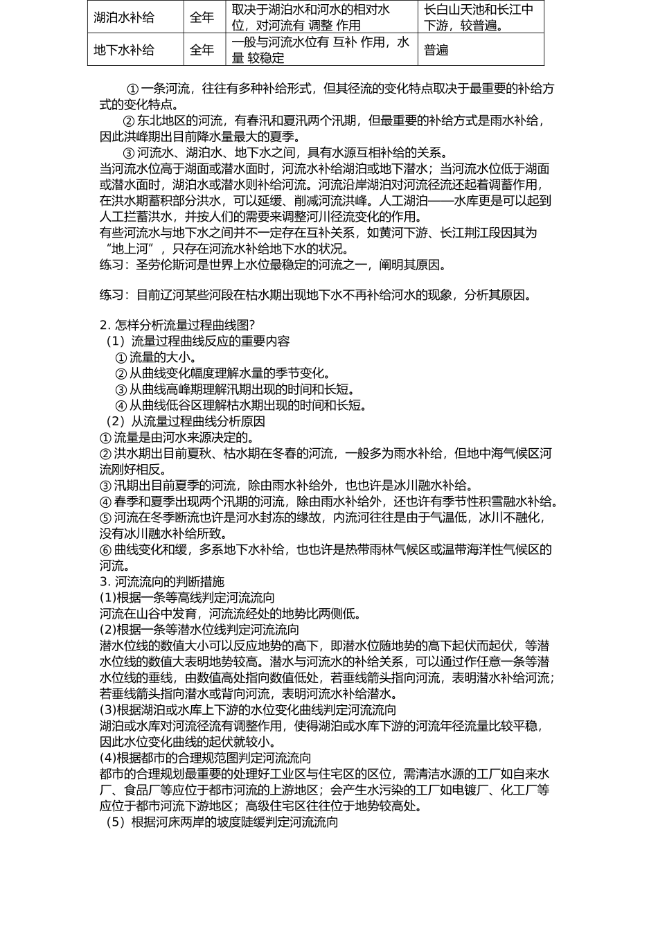 2025年河流专题知识点总结教学提纲_第3页