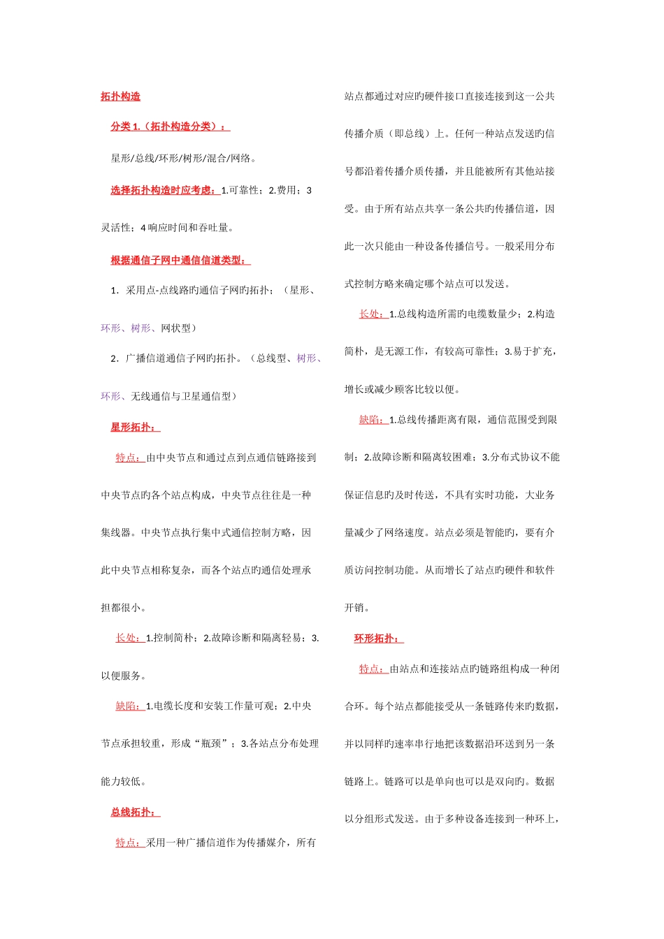 2025年计算机网络原理自学考试记忆重点_第1页