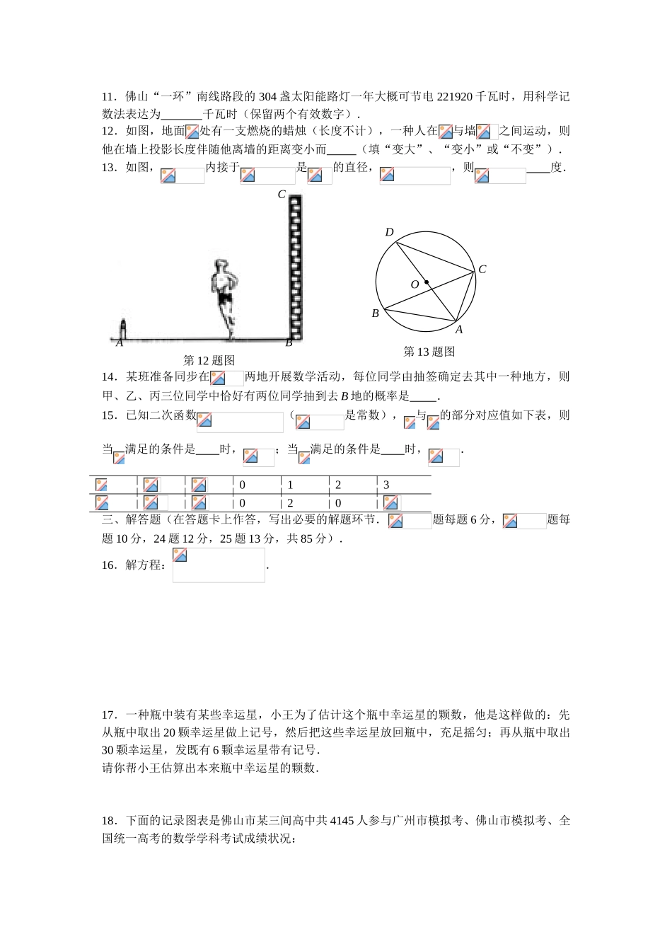 2025年高中阶段学校招生考试数学试卷_第3页