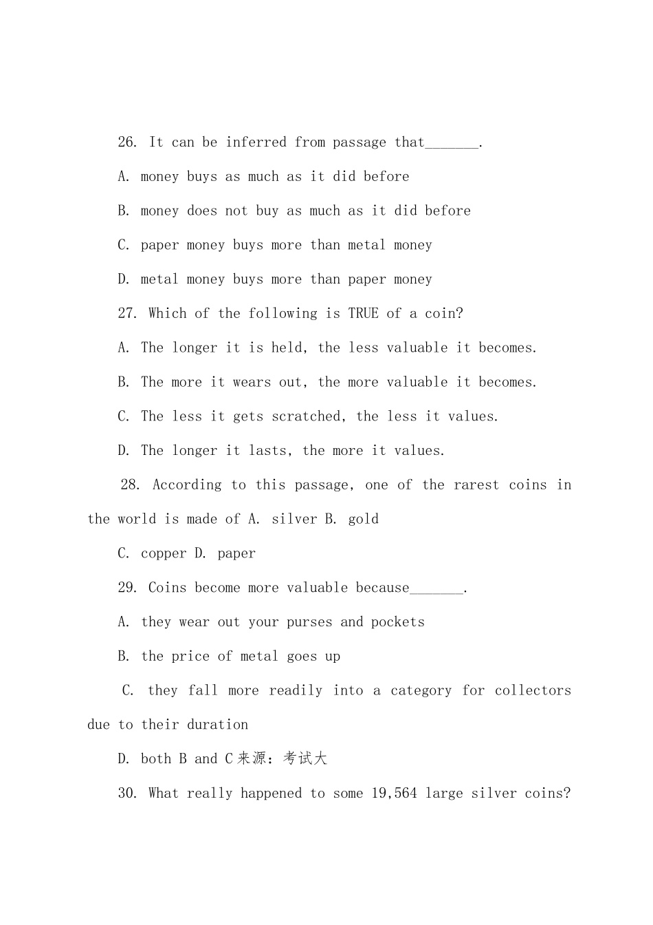 2025年12月英语四六级考试阅读提高练习_第2页