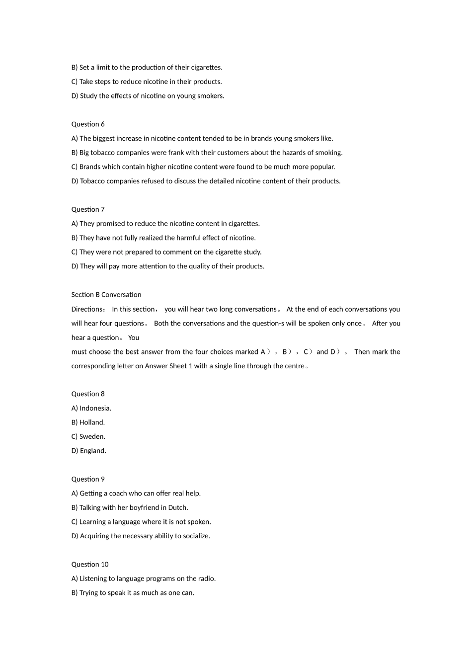 2025年6月大学英语四级听力真题及答案详解_第2页