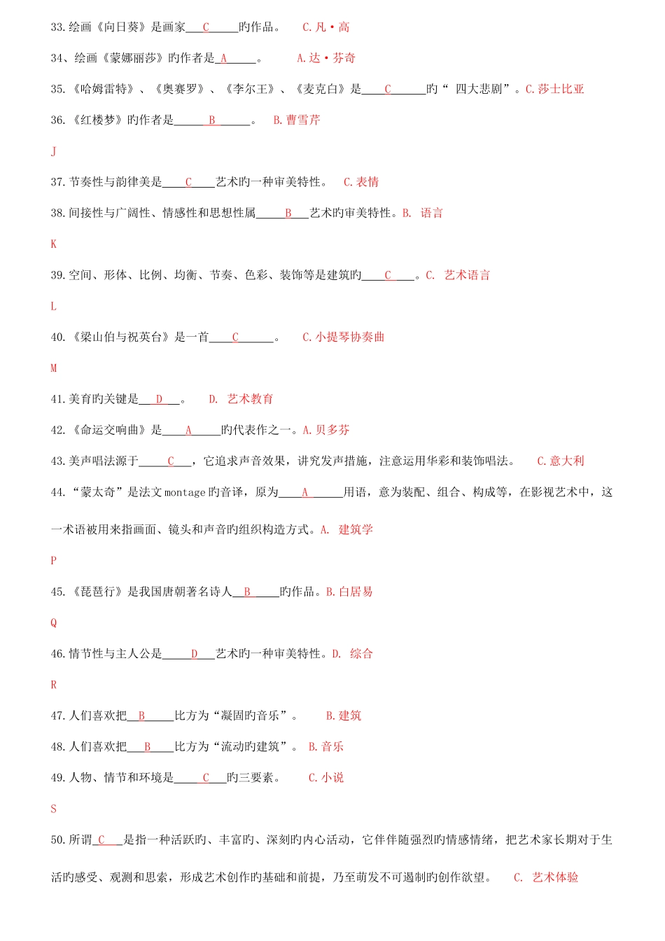 2025年电视大学艺术学概论考点版版_第3页
