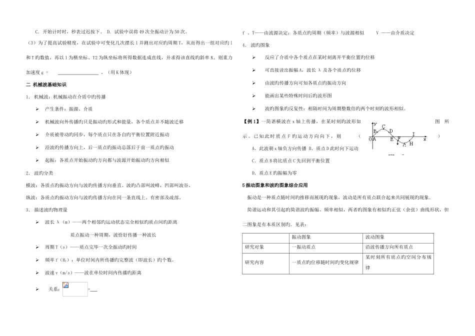 2025年机械振动和机械波知识点复习及总结_第3页