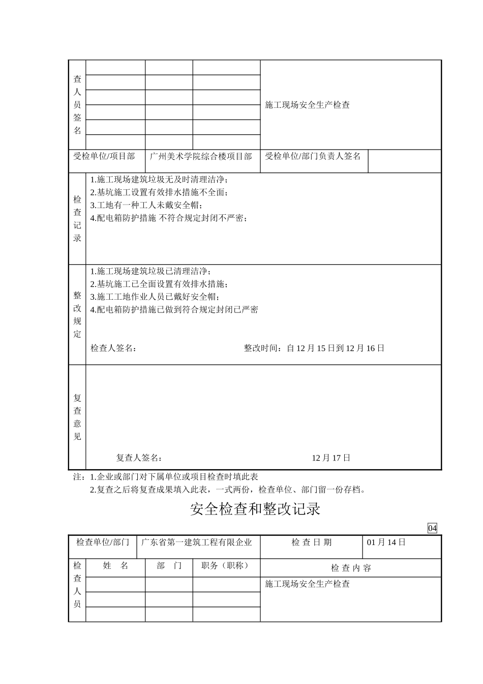 2025年江苏省盐城市安全检查和整改台帐全套_第3页