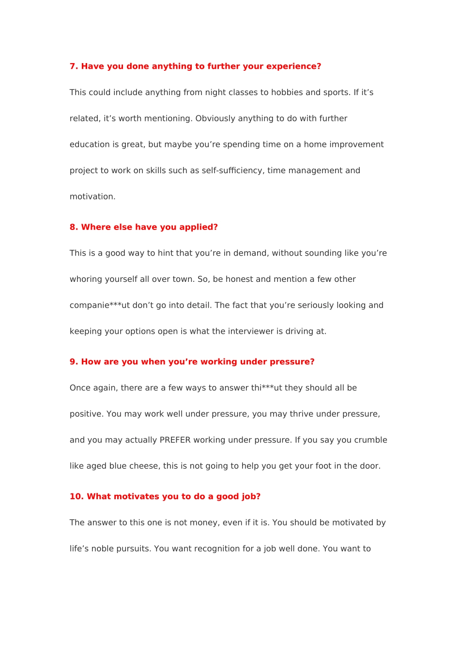 2025年英语面试常见问题与回答_第3页