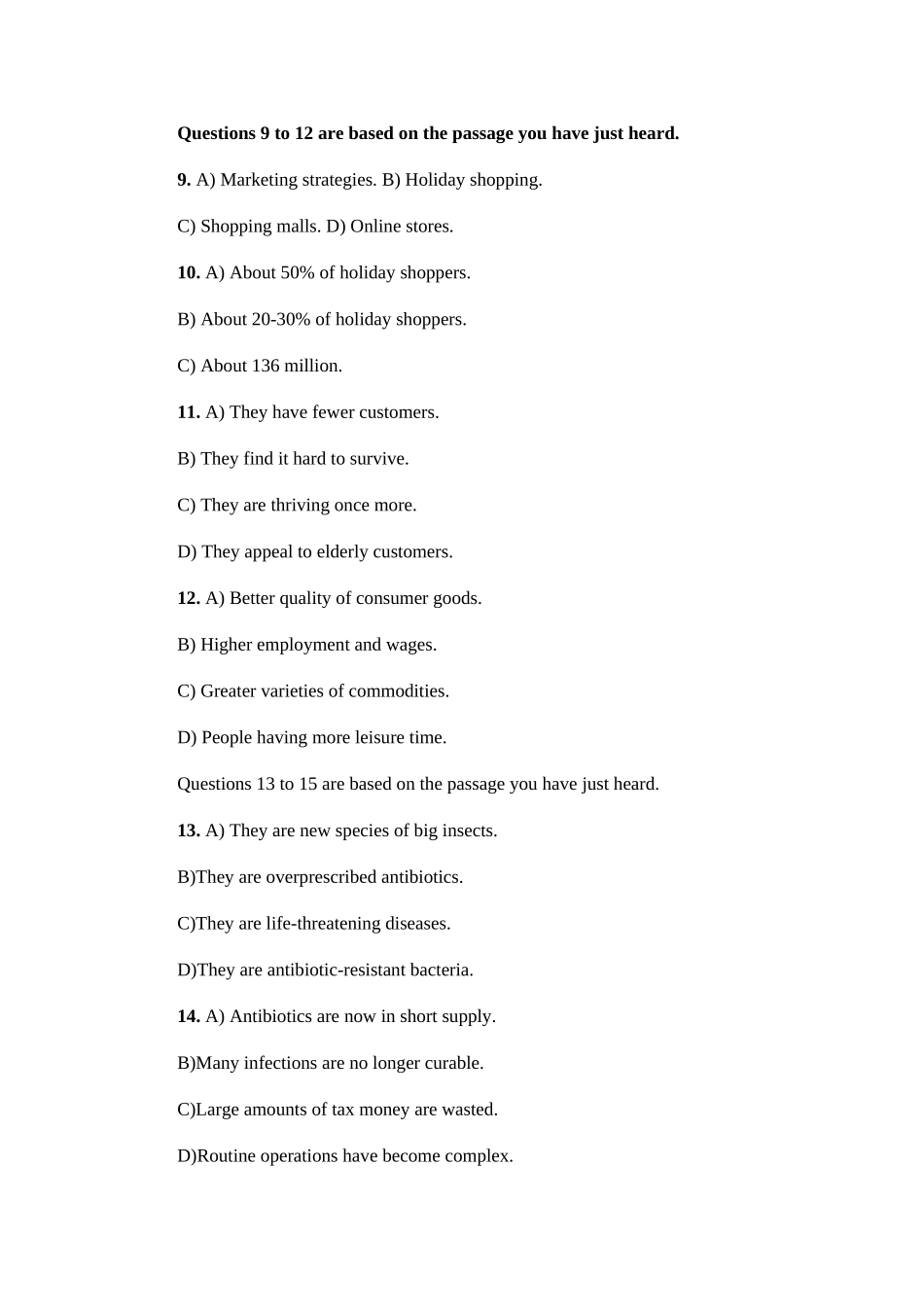 2025年英语六级第一套及答案解析_第3页