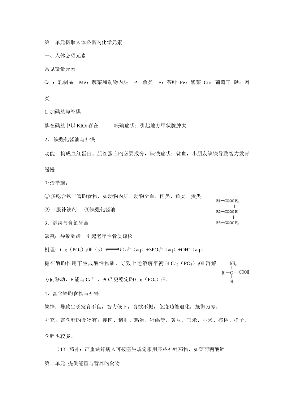 2025年化学与生活知识点总结_第3页