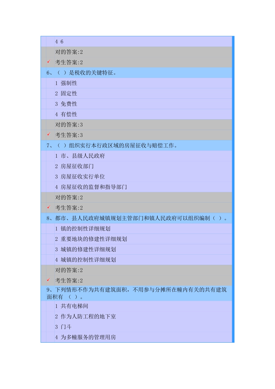 2025年江苏省房地产估价师选修课考试时间212考试得分75考试结果及格_第3页