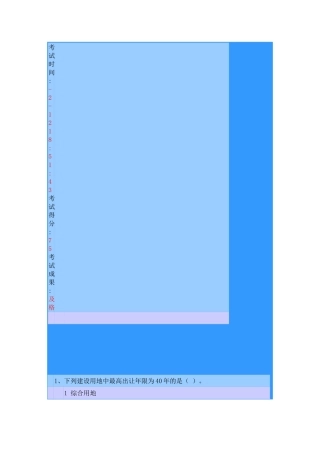 2025年江苏省房地产估价师选修课考试时间212考试得分75考试结果及格