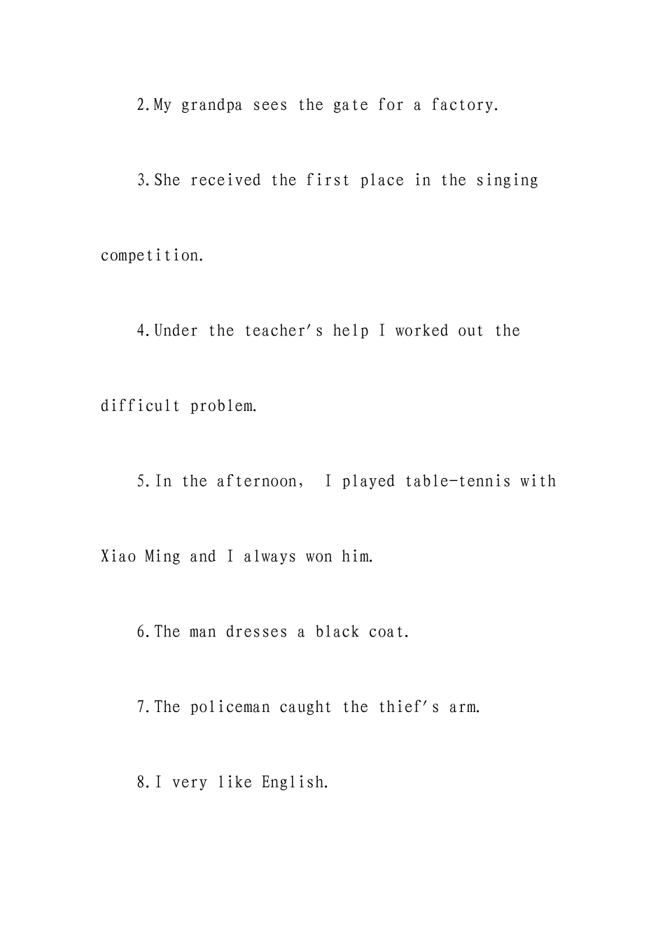 2025年英语作文常见典型语法错误归纳_第2页