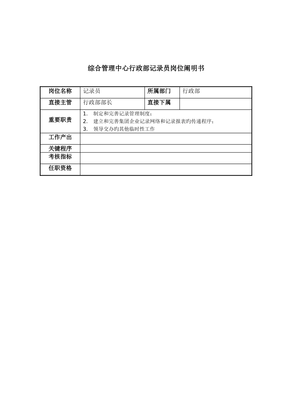 2025年行政部统计员岗位职责_第1页