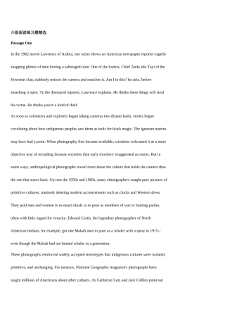 2025年英语六级阅读练习题