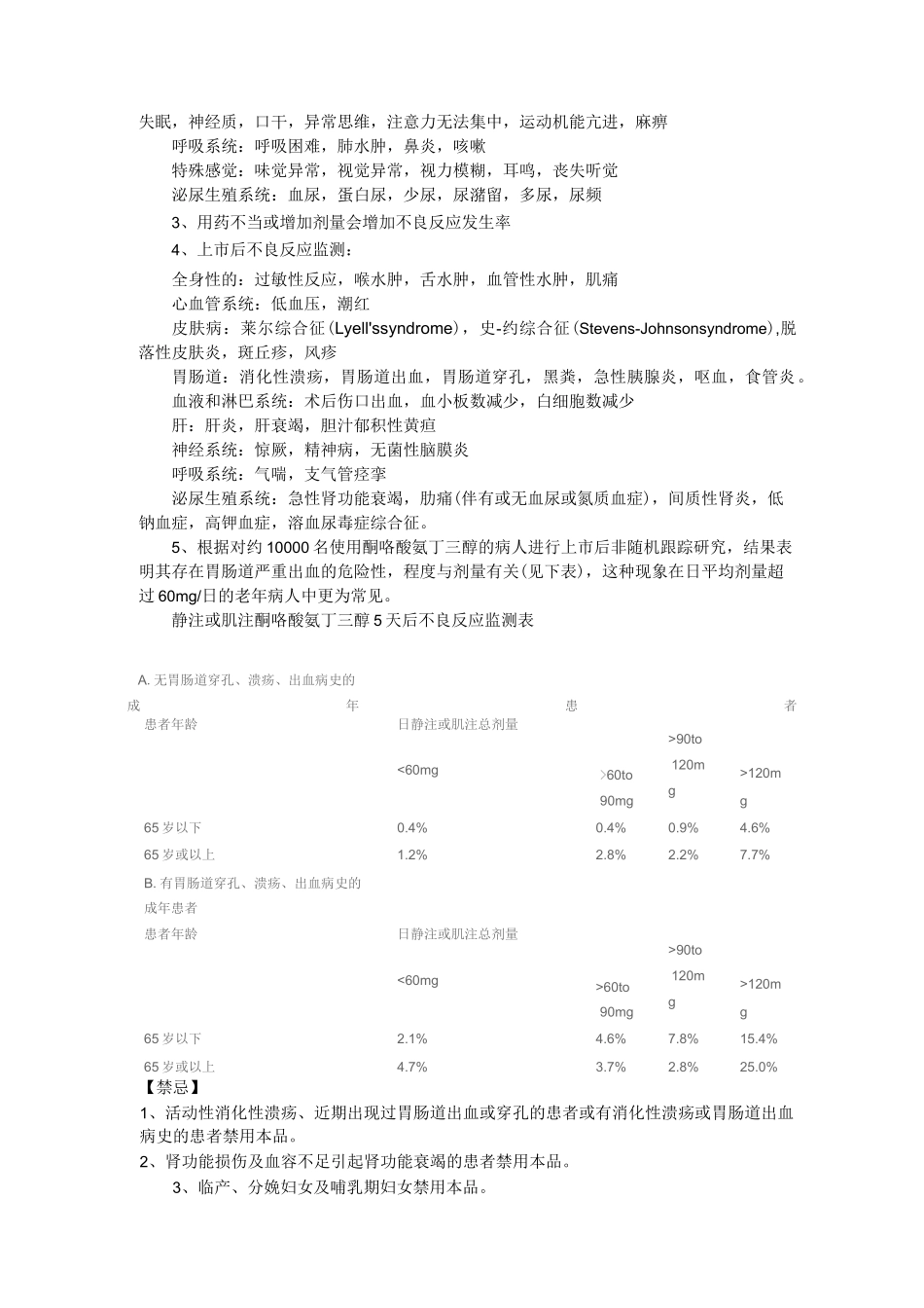 (完整版)酮咯酸氨丁三醇说明书_第2页