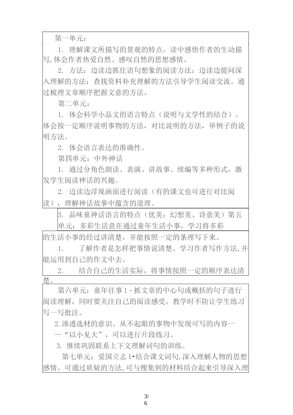 【2020】最新部编本四年级语文上册教学计划_第3页