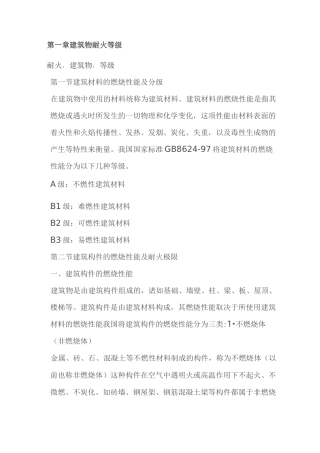 建筑物防火等级