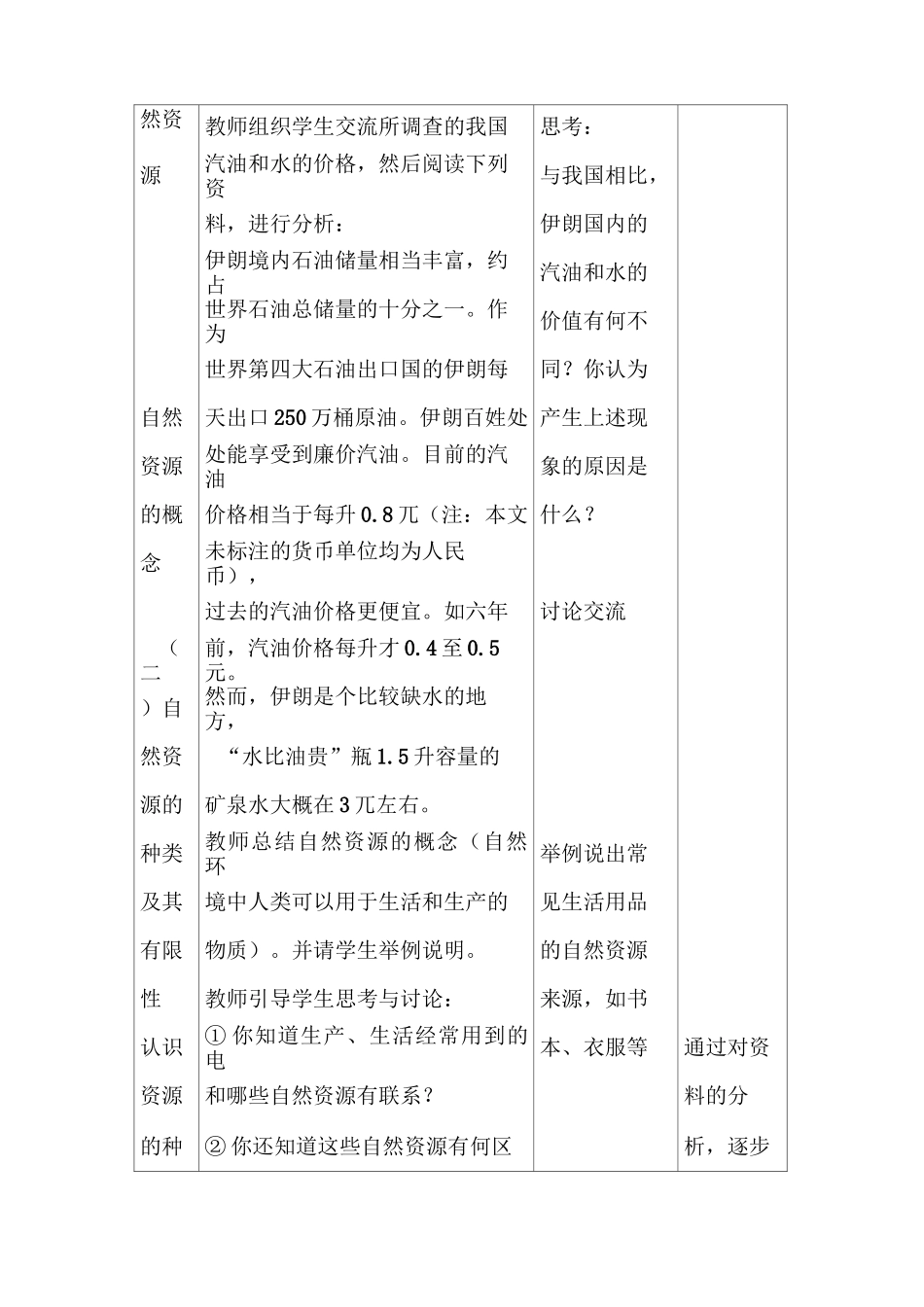 自然资源的可持续利用教案_第3页