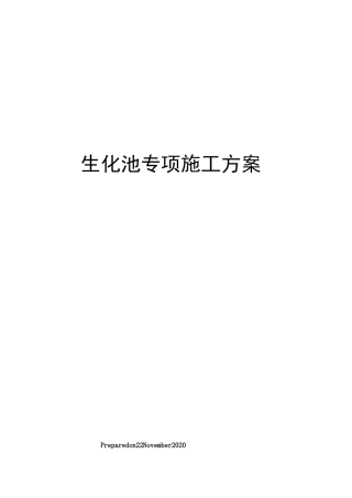 生化池专项施工方案