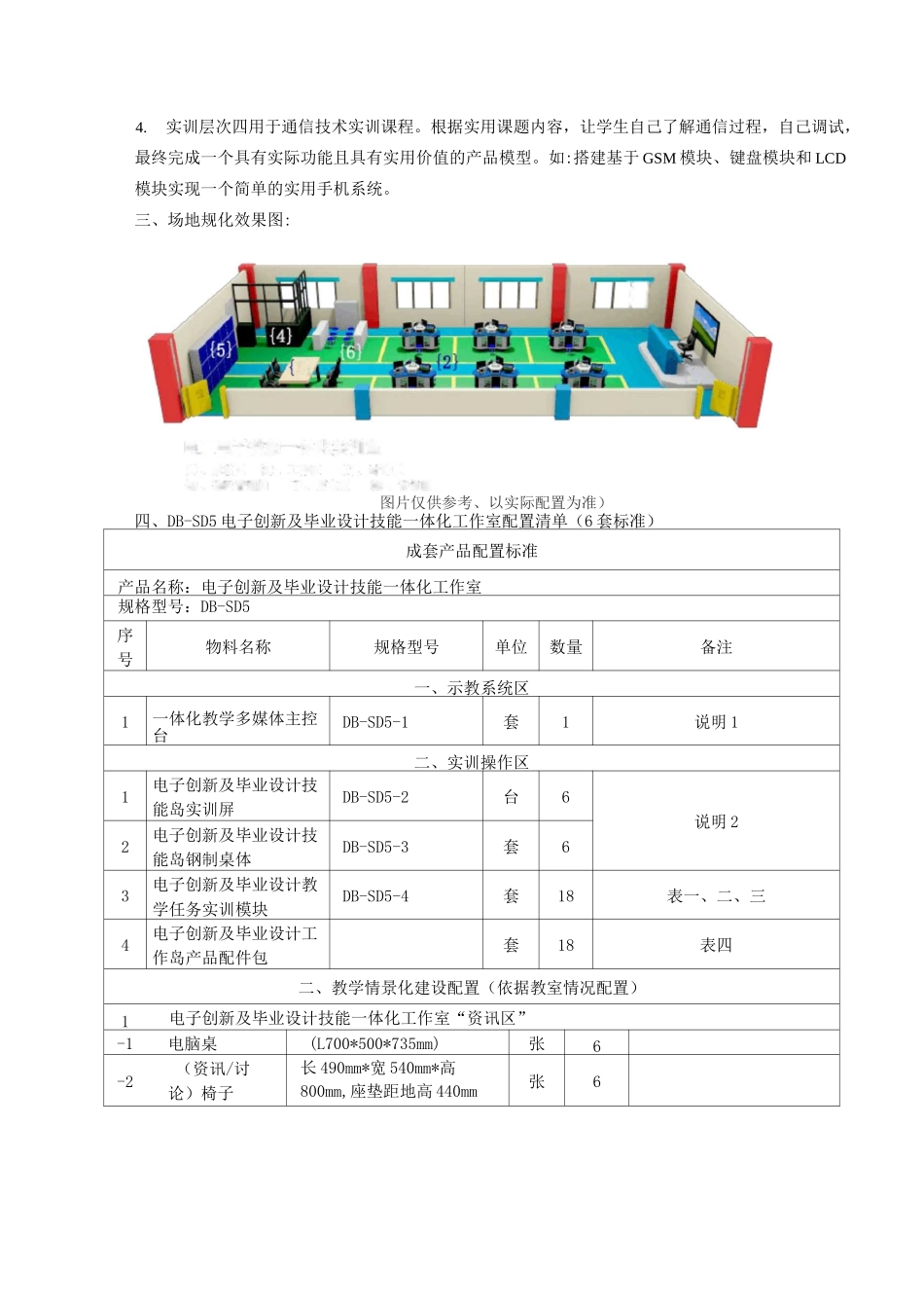DB-SD5  开放式电子创新及毕业设计技能一体化工作室建设方案_第2页