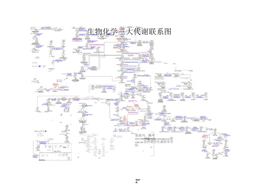 生物化学中三大物质代谢联系图-精选._第1页