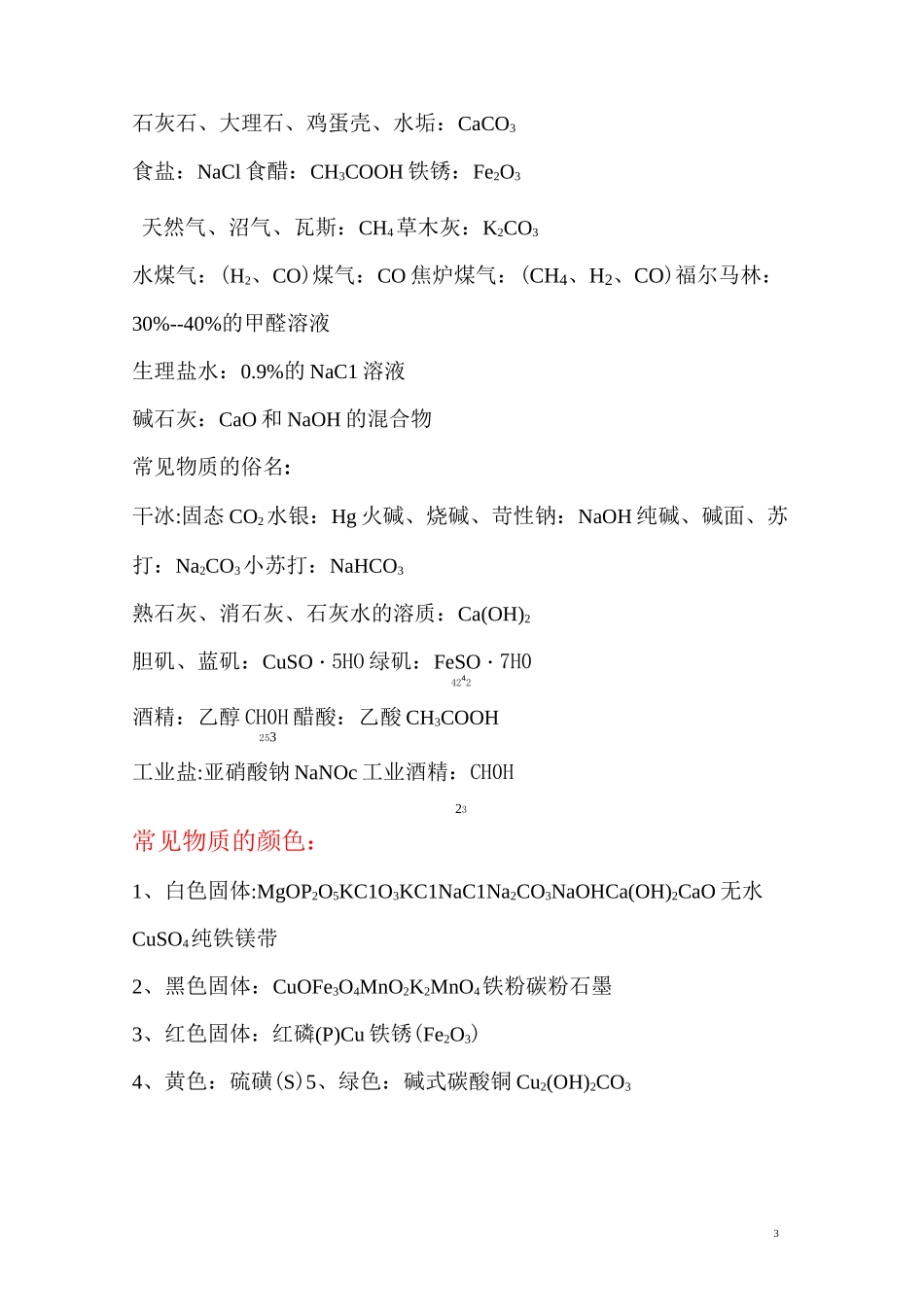 初中常见化合物化学式.._第3页